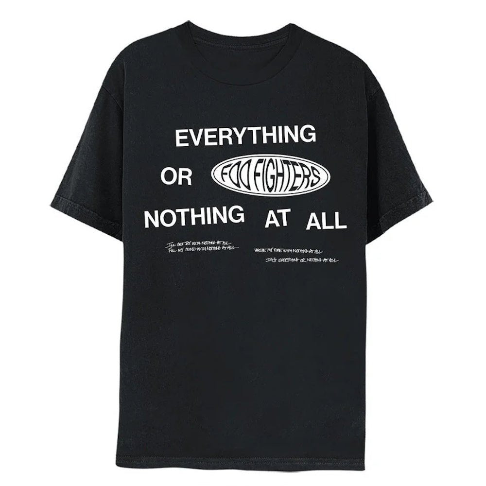 【予約商品】 FOO FIGHTERS フーファイターズ (10月 来日 ) - Everything Or Nothing At All / Tシャツ / メンズ - PGS